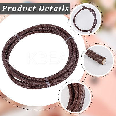 Braided Leather Cord with Core WL-CL0001-01D-1