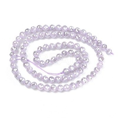 Electroplate Glass Beads Strands EGLA-B013-01A-PL01-1