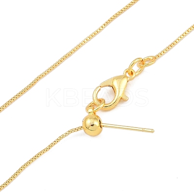 0.5mm Rack Plating Brass Box Chain Adjustable Slider Necklaces for Women Men X-MAK-L044-52G-1