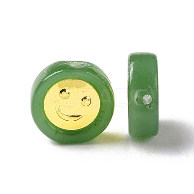 Transparent Spray Painted Glass Beads GLAA-I050-15F-1