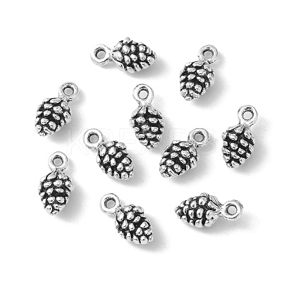 Pine Cone Tibetan Style Alloy Pendants TIBEP-R344-25AS-LF-1