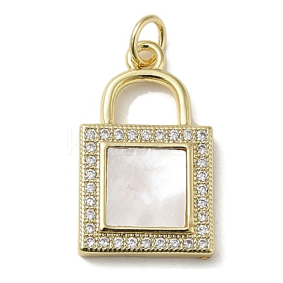 Brass Micro Pave Cubic Zirconia Pendants KK-Q808-36G-1