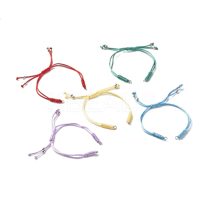 Adjustable Nylon Braided Cord Bracelet Making Accessories AJEW-JB01097-1