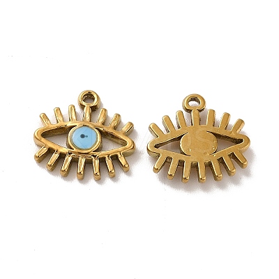 Ion Plating(IP) 304 Stainless Steel Enamel Charms STAS-Q001-25G-1