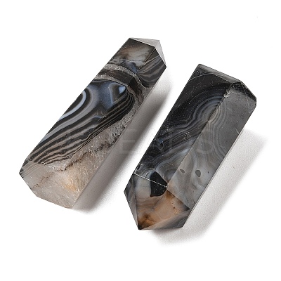 Tower Natural Dyed & Heated Dyed & Heated Black Agate Healing Stone Wands G-A096-02L-01-1