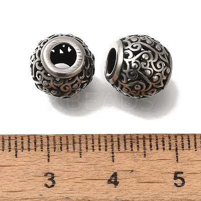 304 Stainless Steel European Beads STAS-D191-05A-AS-1
