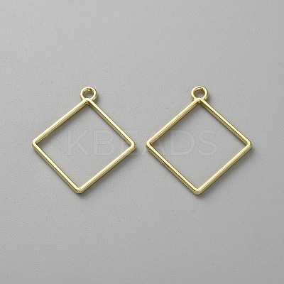 Alloy Rhombus Pendants PALLOY-WH0048-28-1