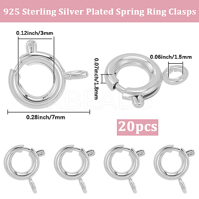 20Pcs Eco-friendly Brass Spring Ring Clasps KK-BBC0027-69B-S-1