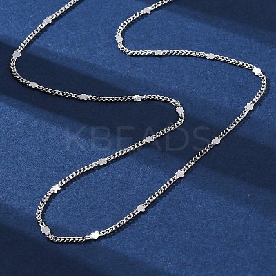 Brass Curb Chains Necklaces for Women NJEW-D302-09P-1