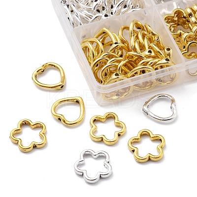 100Pcs 4 Style Tibetan Style Alloy Bead Frames FIND-FS0001-74-1