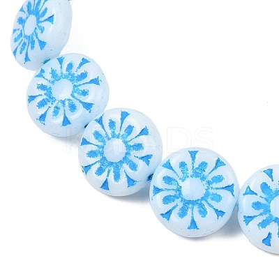 Czech Pressed Glass Beads GLAA-I061-46-1
