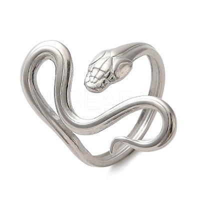 Non-Tarnish 304 Stainless Steel Open Cuff Ring LS-RJEW-C068-01B-P-1