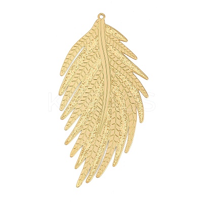 304 Stainless Steel Etched Metal Embellishments Pendants STAS-H236-02G-02-1
