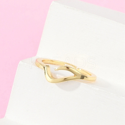 Brass Finger Rings for Women KK-P299-10G-1