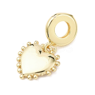Brass European Dangle Charms KK-B159-02G-1