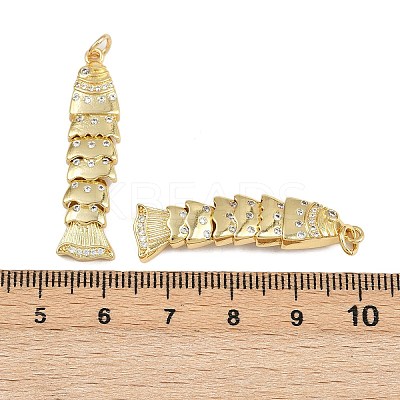 Brass Micro Pave Cubic Zirconia Pendants X1-KK-A269-19G-1