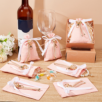 Rectangle Polyester Packing Pouches Drawstring Bags ABAG-AB00010-1