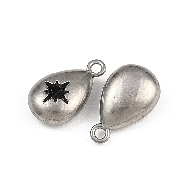 304 Stainless Steel Charms Ion Plating(IP) STAS-I342-09P-1