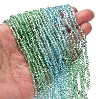 Transparent Painted Glass Beads Strands LS-DGLA-A034-T1mm-A16-1