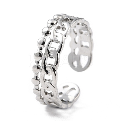 Non-Tarnish 304 Stainless Steel Finger Rings X-RJEW-L102-34P-1