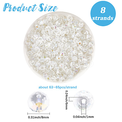 Electroplate Glass Beads Strands EGLA-LT0001-06B-1