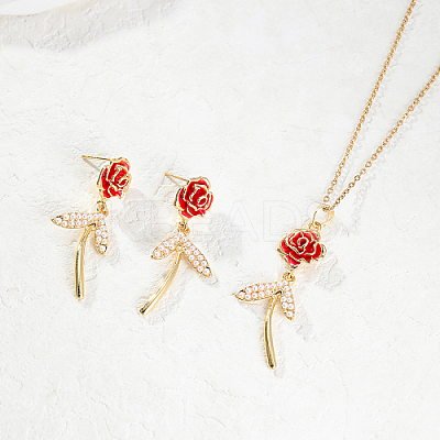 Alloy Stud Earring & Pendant Necklaces for Women LF3294-1