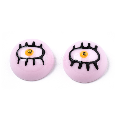 Opaque Resin Enamel Cabochons CRES-N031-027-1