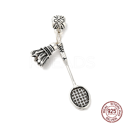 Thai Sterling Silver European Dangle Charms STER-NH0002-01AS-1