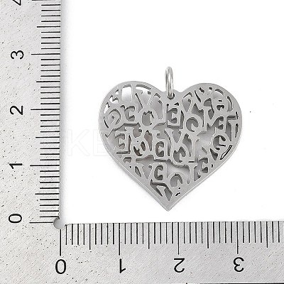 304 Stainless Steel Pendants STAS-F310-18P-1