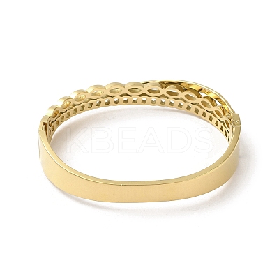 Cross 304 Stainless Steel Hollow Hinged Bangles for Women BJEW-I315-20G-1