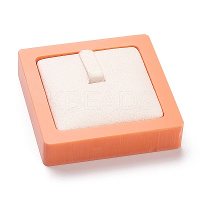 Resin Artificial Marble Jewelry Ring Displays AJEW-H117-12-1