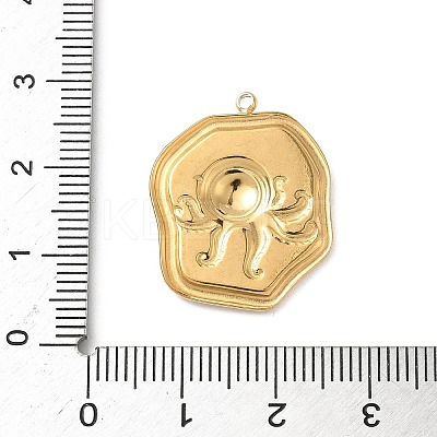 304 Stainless Steel Epoxy Resin with Natural Shell and Sequins Inside Pendants STAS-L026-17G-L03-1