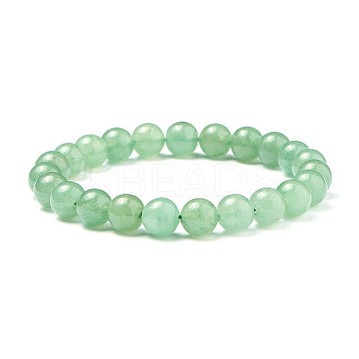 Natural Green Aventurine Round Beads Stretch Bracelets BJEW-PH0001-8mm-24-1