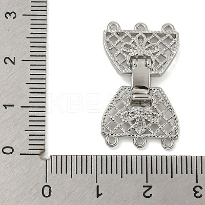 Brass Fold Over Clasps KK-N254-117P-02-1