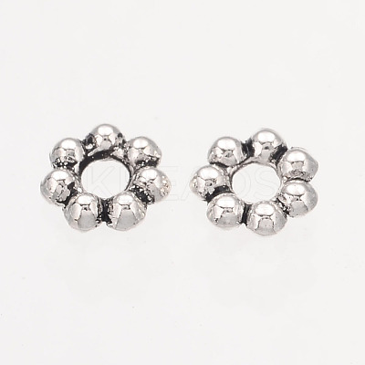 Tibetan Style Alloy Daisy Spacer Beads LS-A61-1