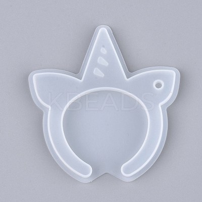 Unicorn Keychain Silicone Molds X-DIY-I036-25-1