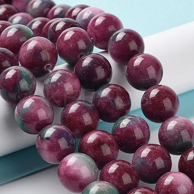 Dyed Natural Malaysia Jade Beads Strands G-G021-01D-05-1