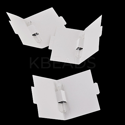 Column Glass Perfume Bottles with Paper Card AJEW-TADJ0001-22B-1