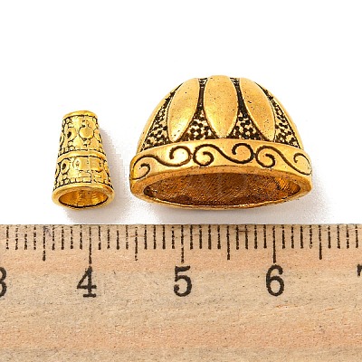 72pcs 10 style Tibetan Style Alloy Bead Cap & Cone TIBE-YW0001-57-1