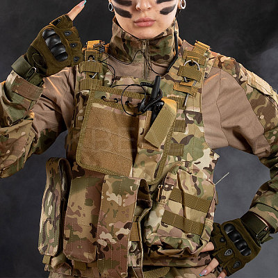 Nylon & Plastic Outdoor Tactical Vest Zipper Strip DIY-WH0128-60B-1