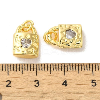 Brass Micro Pave Cubic Zirconia Pendants KK-H461-06G-03-1