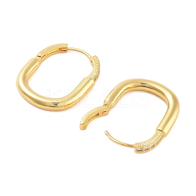 Rack Plating Oval Brass Hoop Earrings EJEW-N055-29G-RS-1