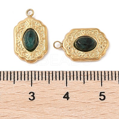 Natural Green Spot Jasper Pendants STAS-P380-23G-02-1