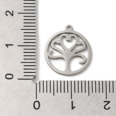Non-Tarnish 201 Stainless Steel Pendants STAS-E206-03P-04-1