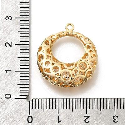 Brass with Cubic Zirconia Pendants KK-E792-10G-1