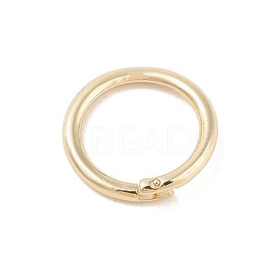 Brass Locking Jump Rings KK-S369-01G-05-1