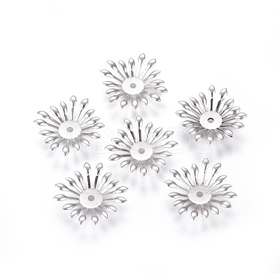 Non-Tarnish Multi-Petal 316 Surgical Stainless Steel Bead Caps LS-STAS-G196-03P-1