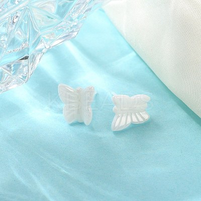 Hypoallergenic Bioceramics Zirconia Ceramic Butterfly Stud Earrings EJEW-C065-01E-1