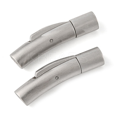 Tarnish Resistant Column 304 Stainless Steel Matte Bayonet Necklace Clasps LS-STAS-I013-4mm-A-1