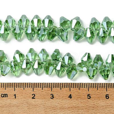 Transparent Electroplate Glass Beads Strands GLAA-K064-06A-HR03-1